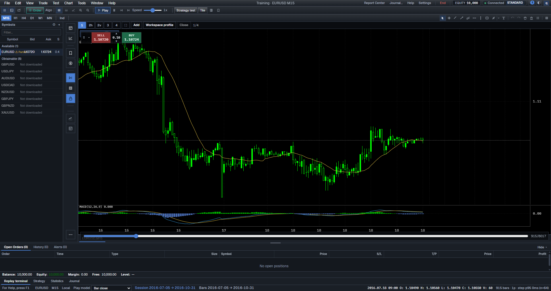 BarionQuant Desktop — chart and session in a local workspace